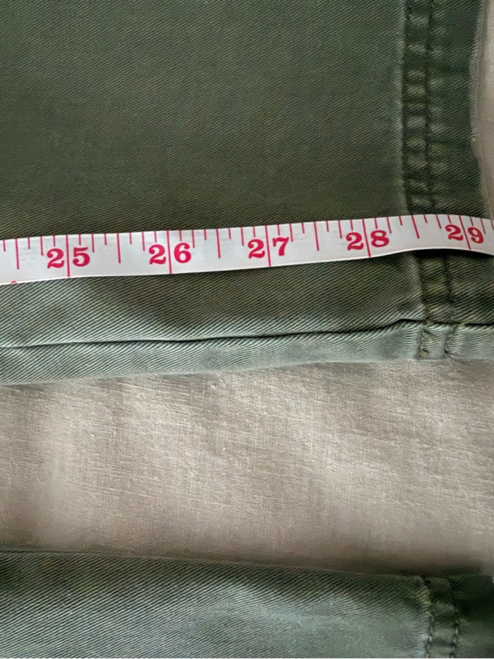 J.Crew Olive Green Wide-Leg Chino Pants | Utility Pocket Detail | 100% Cotton - Picture 11 of 15